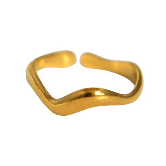 Women Finger Ring V-Shaped Curved Geometric Adjustable Fit Open Ring Stainless Steel Texture Architecture Design Slimming Effect Stacking Ring золотистий
Women Finger Ring V-Shaped Curved Geometric Adjustable Fit Open Ring Stainless Steel Texture Architecture Design Slimming Effect Stacking Ring золотистий