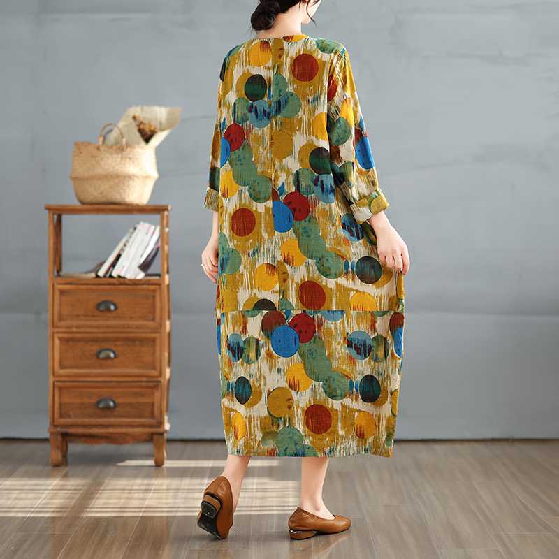 Новые винтажные принтованные платья с круглым вырезом и длинным рукавом больших размеров One Size
Новые винтажные принтованные платья с круглым вырезом и длинным рукавом больших размеров One Size