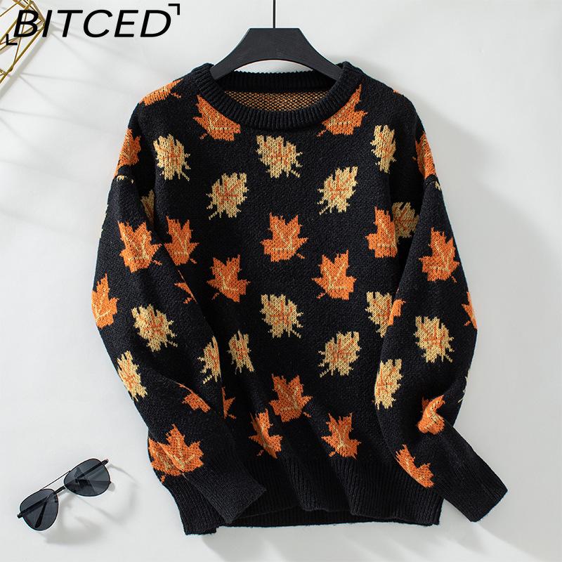 BITCED Women s Autumn/Winter Knitwear Maple Leaf Jacquard Pattern Casual Pullover XL чёрный
BITCED Women s Autumn/Winter Knitwear Maple Leaf Jacquard Pattern Casual Pullover XL чёрный