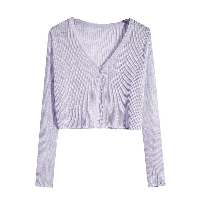 Women s Ice Silk V-Neck Knitted Cardigan - Summer 2024, Long-Sleeve, Sun Protection, Lightweight White Jacket One Size
Women s Ice Silk V-Neck Knitted Cardigan - Summer 2024, Long-Sleeve, Sun Protection, Lightweight White Jacket One Size
