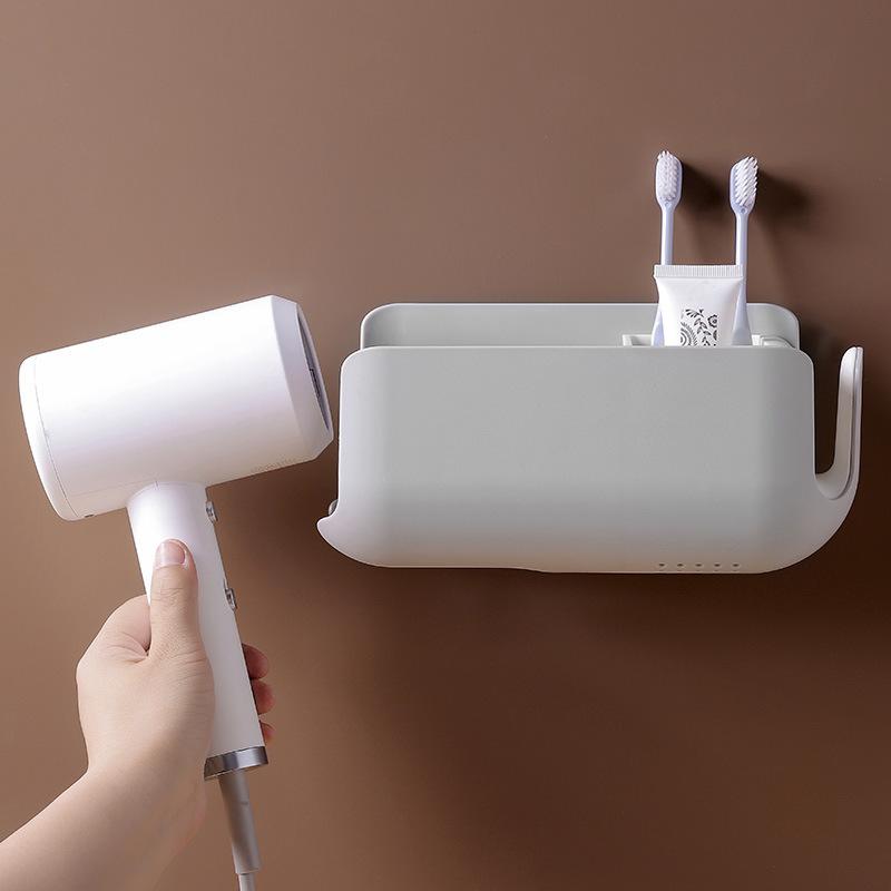 Wall-mounted Scarless Hair Dryer Storage Rack Sorting and Shelving No Need for Drilling or Winding for Storage
Wall-mounted Scarless Hair Dryer Storage Rack Sorting and Shelving No Need for Drilling or Winding for Storage