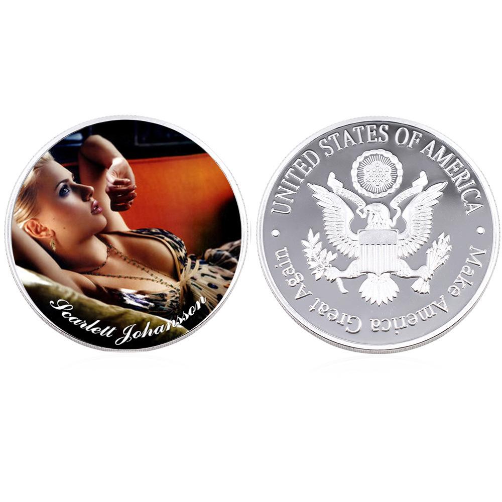 Scarlett Johansson, gold and silver commemorative coins, coins for famous American actress and singer
Scarlett Johansson, gold and silver commemorative coins, coins for famous American actress and singer