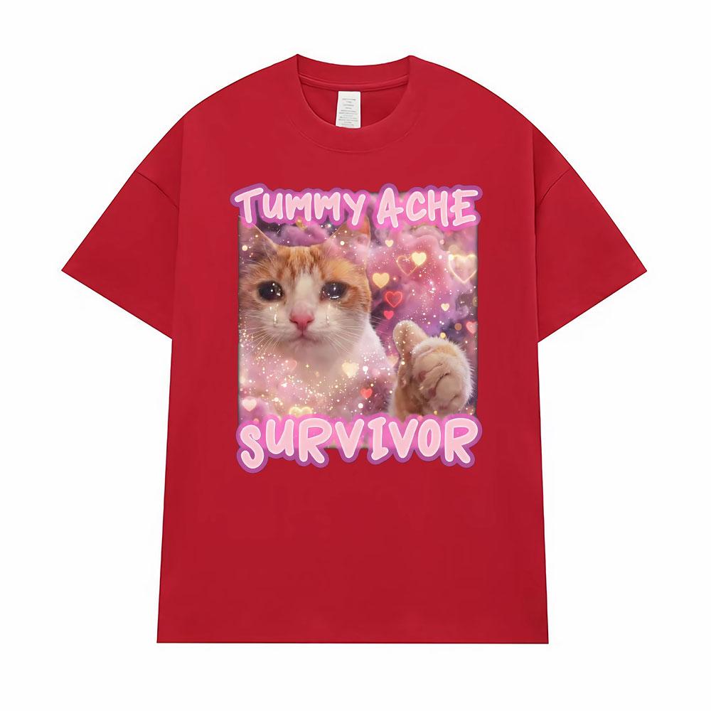 Tummy Ache Survivor Funny Cat Meme Graphic T Shirts for Unisex Women Fashion Retro Cartoon Humor T Shirt Streetwear Tshirts S
Tummy Ache Survivor Funny Cat Meme Graphic T Shirts for Unisex Women Fashion Retro Cartoon Humor T Shirt Streetwear Tshirts S