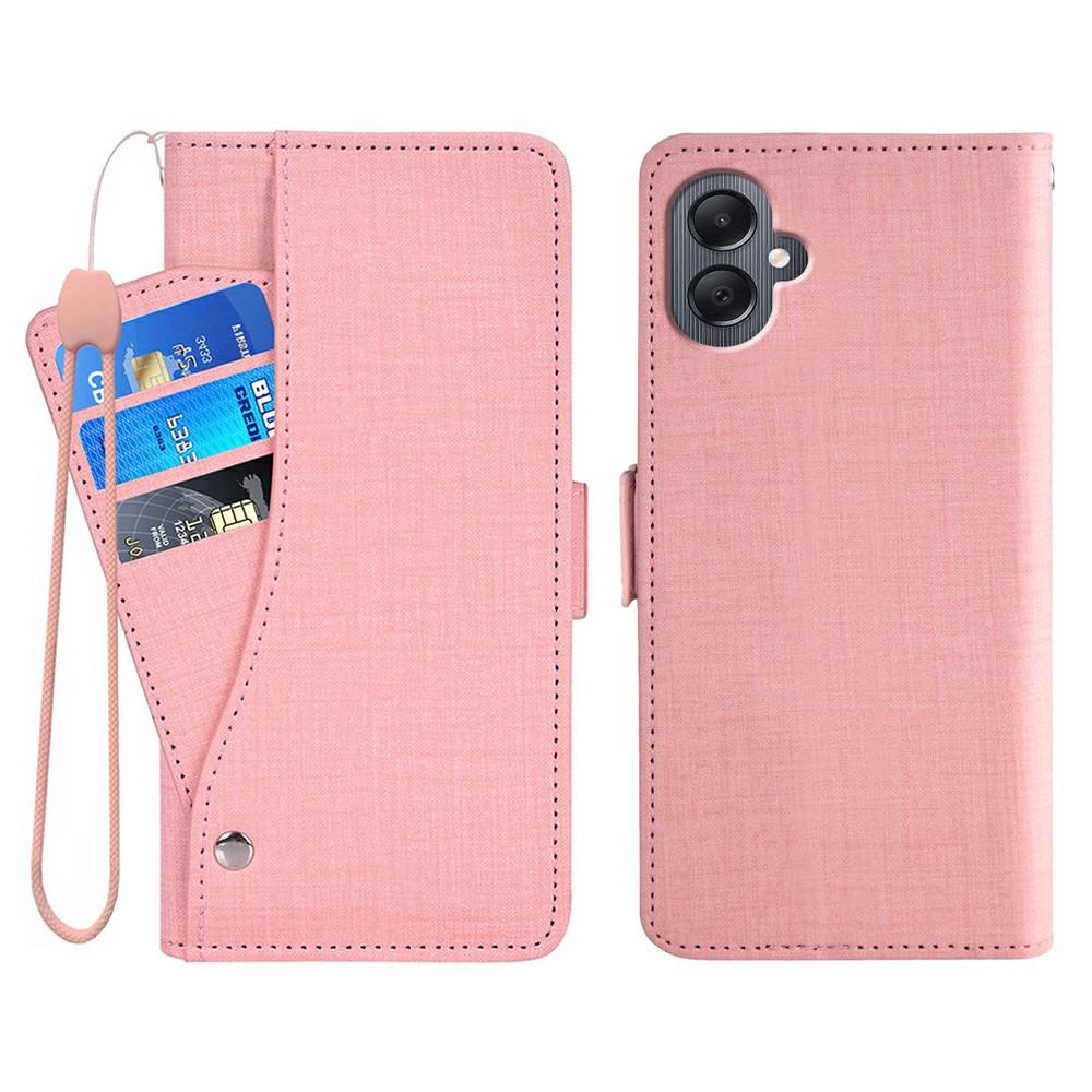 For Samsung Galaxy A06 4G Case Jean Cloth Texture PU Leather Wallet Phone Cover with Rotating Card Slots
For Samsung Galaxy A06 4G Case Jean Cloth Texture PU Leather Wallet Phone Cover with Rotating Card Slots