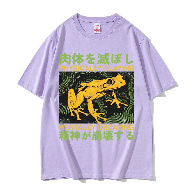 Physically Slaying Unisextally Decaying T Shirt Funny Japanese Style Frog Meme Tshirt Unisex Women Frogs Lover Casual Ocollar Tshirt 4XL
Physically Slaying Unisextally Decaying T Shirt Funny Japanese Style Frog Meme Tshirt Unisex Women Frogs Lover Casual Ocollar Tshirt 4XL