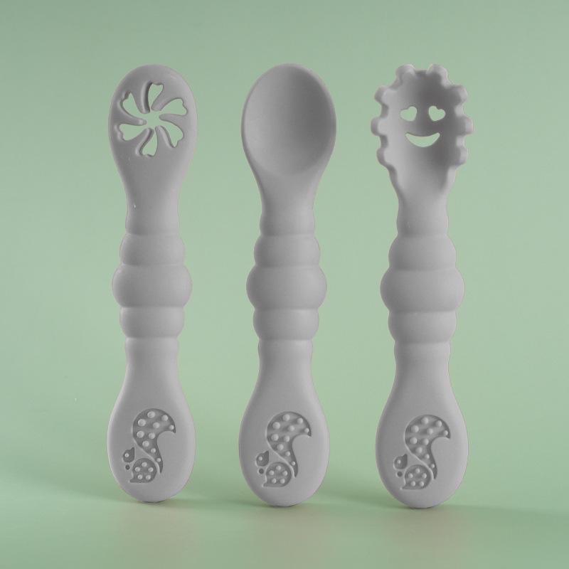 3 шт. Симпатичные детские обучающие ложки, набор столовых приборов, набор ложек для кормления новорожденных, совок для малышей, столовые приборы для отлучения от груди, детская столовая война серый
3 шт. Симпатичные детские обучающие ложки, набор столовых приборов, набор ложек для кормления новорожденных, совок для малышей, столовые приборы для отлучения от груди, детская столовая война серый