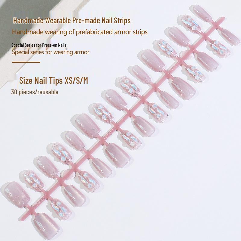 Фиолетово-розовые типсы для ногтей «кошачий глаз» для носки весной/летом, ручная работа
Фиолетово-розовые типсы для ногтей «кошачий глаз» для носки весной/летом, ручная работа