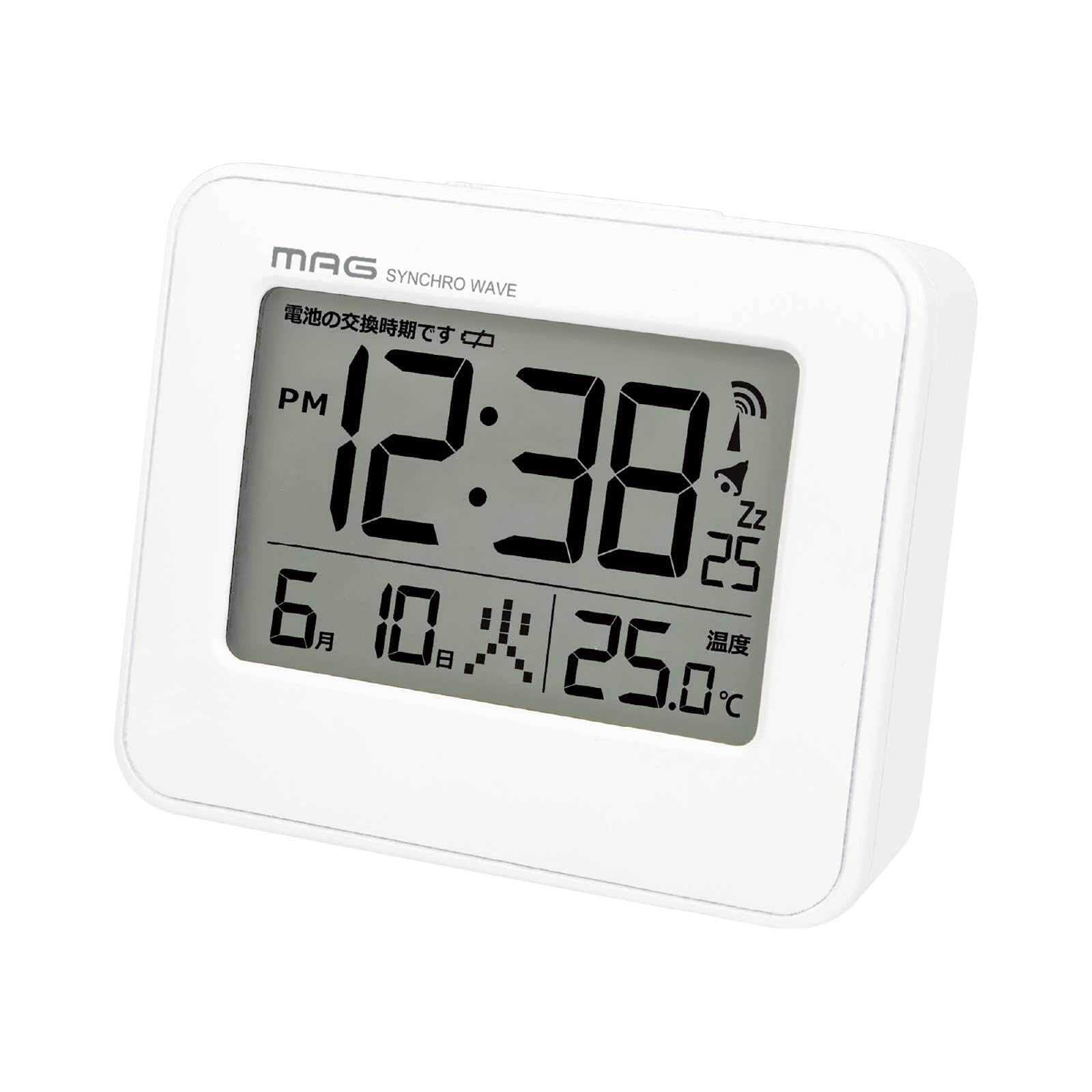 MAG Alarm Small Digital Desk Clock with Electronic x Noah Precision Clock, Radio-Controlled Clock, Thermometer, Calendar, Sound, Alarm, Snooze, Light,
MAG Alarm Small Digital Desk Clock with Electronic x Noah Precision Clock, Radio-Controlled Clock, Thermometer, Calendar, Sound, Alarm, Snooze, Light,