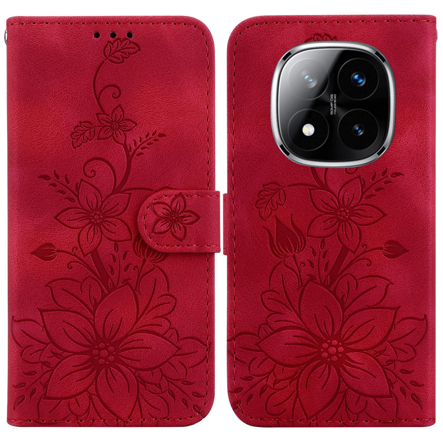 Чохол для Xiaomi Redmi Note 14 Pro 5G/Poco X7 5G Шкіряний чохол для телефону з тисненням лілії та підставкою Red
Чохол для Xiaomi Redmi Note 14 Pro 5G/Poco X7 5G Шкіряний чохол для телефону з тисненням лілії та підставкою Red