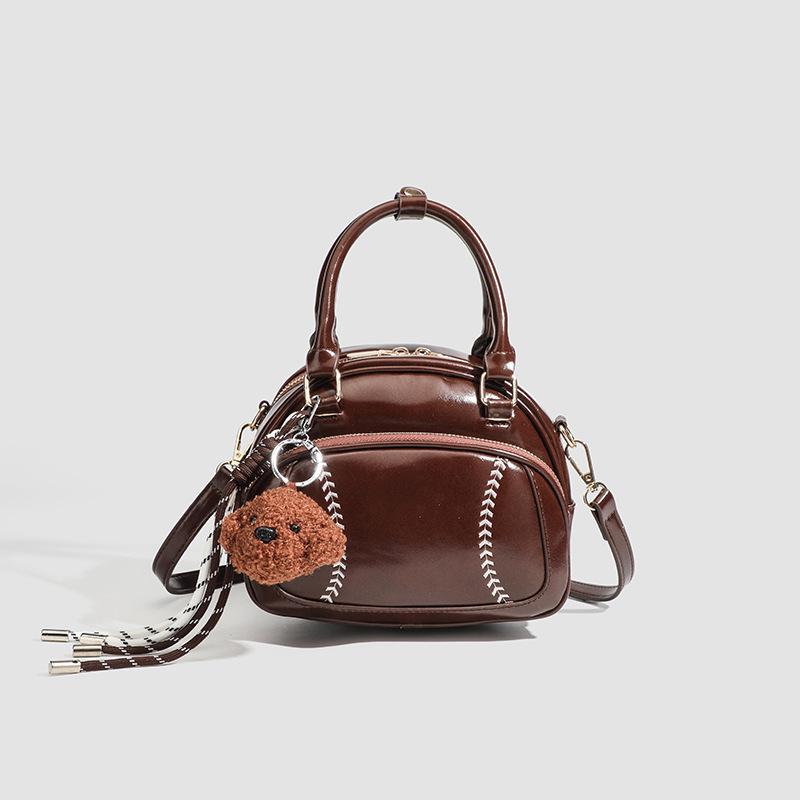 Spring Small Bag Women S Premium Texture Portable Bowling Bag Retro Versatile Foreign Style Messenger Bag коричневий
Spring Small Bag Women S Premium Texture Portable Bowling Bag Retro Versatile Foreign Style Messenger Bag коричневий