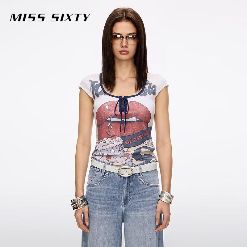 MISS SIXTY Women s U-Neck Tie-Front T-Shirt S
MISS SIXTY Women s U-Neck Tie-Front T-Shirt S