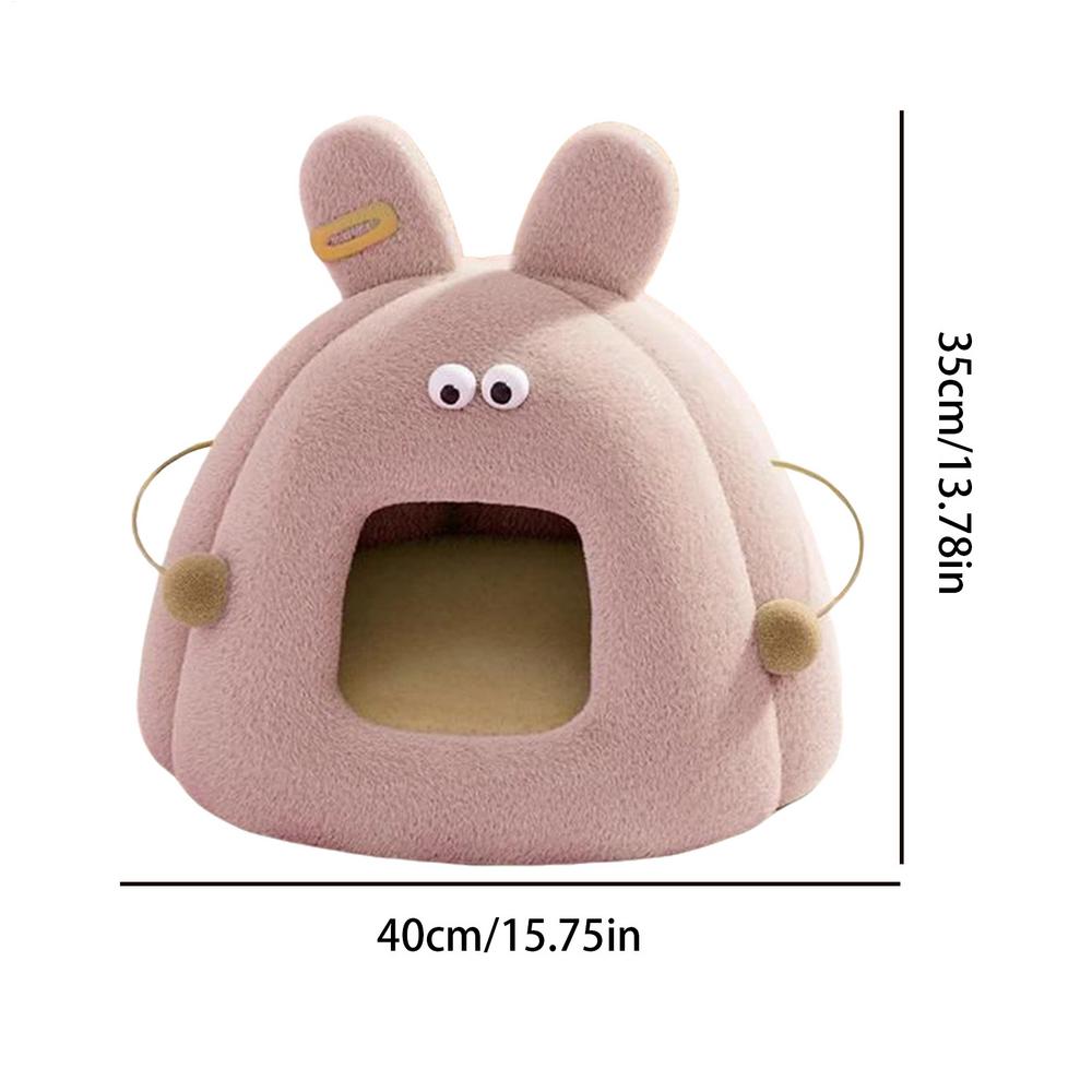 Cat Bed House Warm Cute Bunny Design Tunnel With Removable Cushion Enclosed Cat Bed For Kitten Pet Outside Winter Sleeping
Cat Bed House Warm Cute Bunny Design Tunnel With Removable Cushion Enclosed Cat Bed For Kitten Pet Outside Winter Sleeping