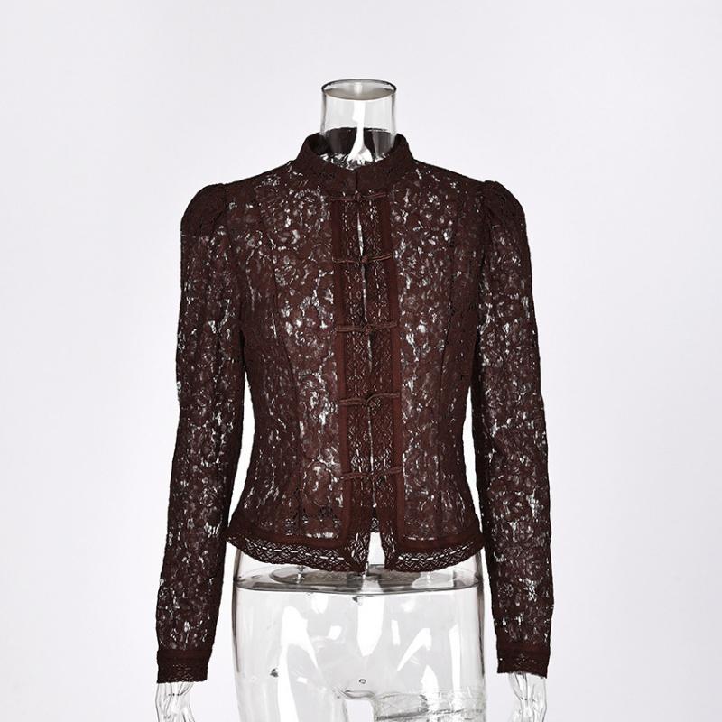 Summer Lace Crochet Stand-Up Collar Slim-Fit Women S Shirt With A Stylish And Elegant Design For Commuting In European And American Style L коричневий
Summer Lace Crochet Stand-Up Collar Slim-Fit Women S Shirt With A Stylish And Elegant Design For Commuting In European And American Style L коричневий