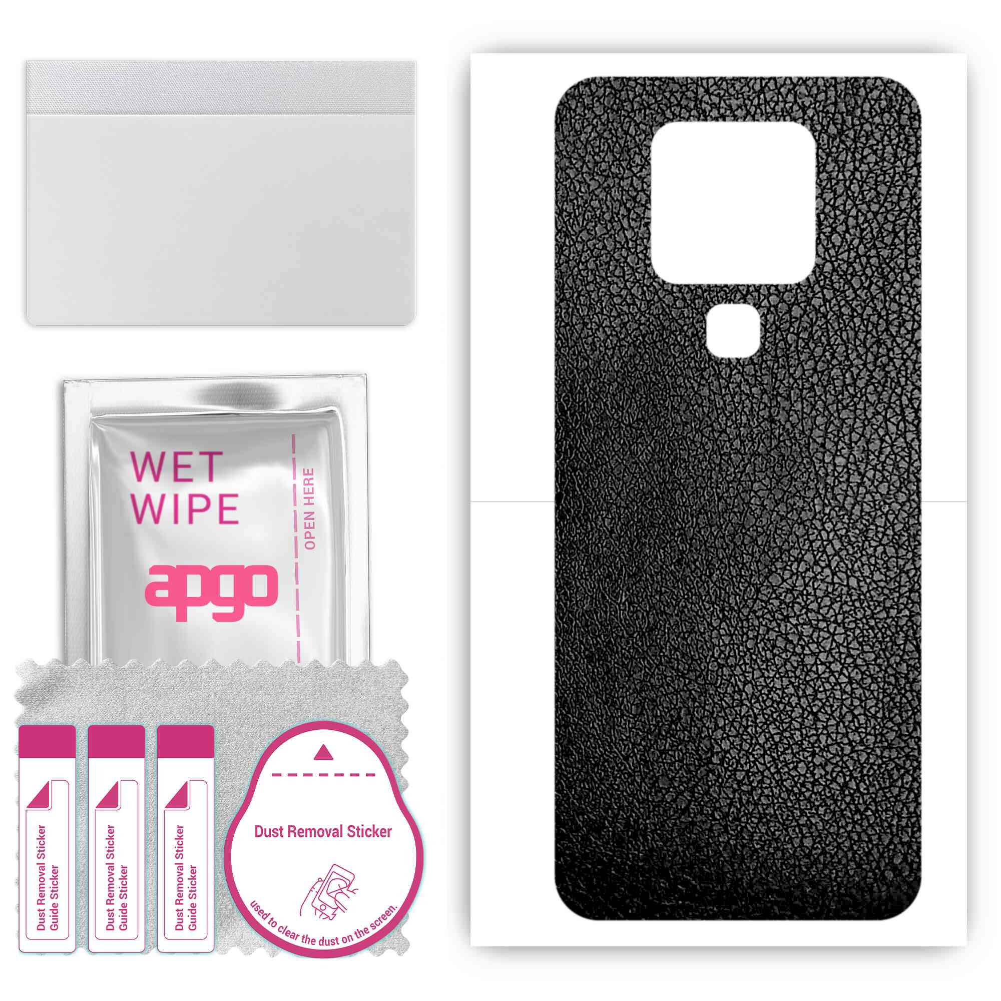 apgo Protective Skin Sticker for the back compatible with Tecno Camon 16 SE, Wrap Film, Foil, Vinyl - Pattern Black Leather
apgo Protective Skin Sticker for the back compatible with Tecno Camon 16 SE, Wrap Film, Foil, Vinyl - Pattern Black Leather