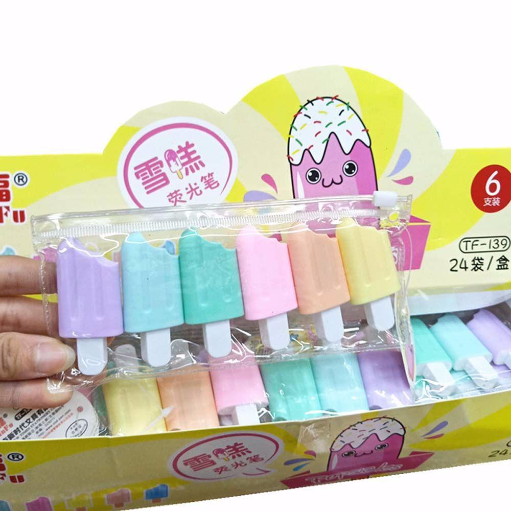 Writing Tool Pen Stationery Highlight Mark Marker Pen Fluorecent Pen Ice Cream Shape Highlighter 6pcs різнокольоровий
Writing Tool Pen Stationery Highlight Mark Marker Pen Fluorecent Pen Ice Cream Shape Highlighter 6pcs різнокольоровий