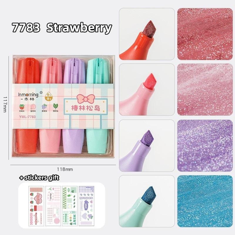 4 шт., фруктовый магазин, блестящие цветные маркеры, набор ручек-хайлайтеров, блестящая металлическая кисть для рисования красок, художественная школа
4 шт., фруктовый магазин, блестящие цветные маркеры, набор ручек-хайлайтеров, блестящая металлическая кисть для рисования красок, художественная школа