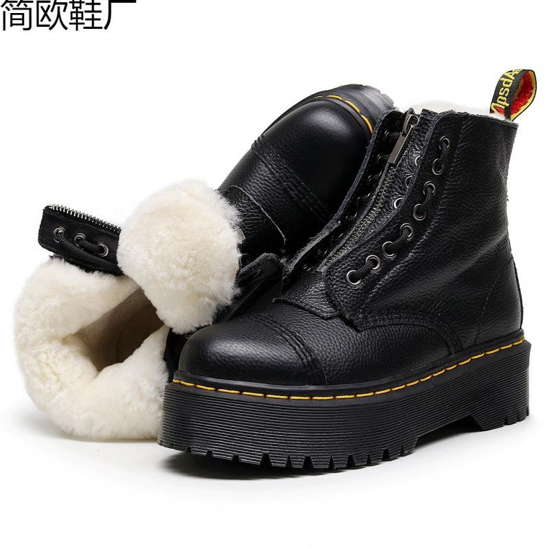 Real wool British two wear platform locomotive boots front zipper, first layer lychee pattern short boots order
Real wool British two wear platform locomotive boots front zipper, first layer lychee pattern short boots order