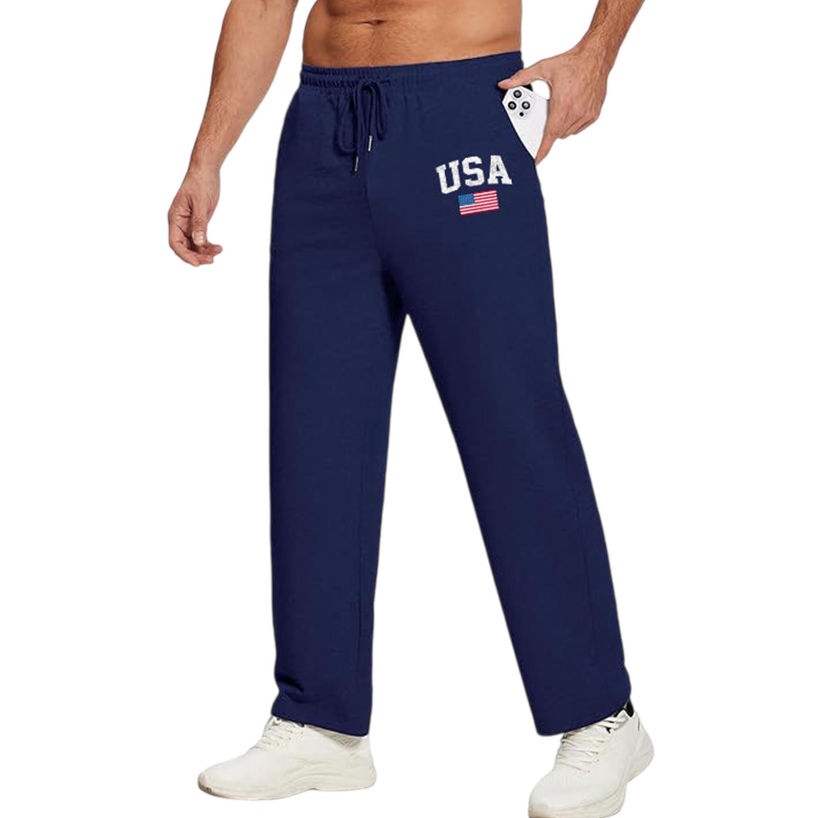Men Drawstring Waist Lounge Pants USA Flag Print Loose Fit Casual Trousers Breathable Soft Fabric XL Темно-синій
Men Drawstring Waist Lounge Pants USA Flag Print Loose Fit Casual Trousers Breathable Soft Fabric XL Темно-синій