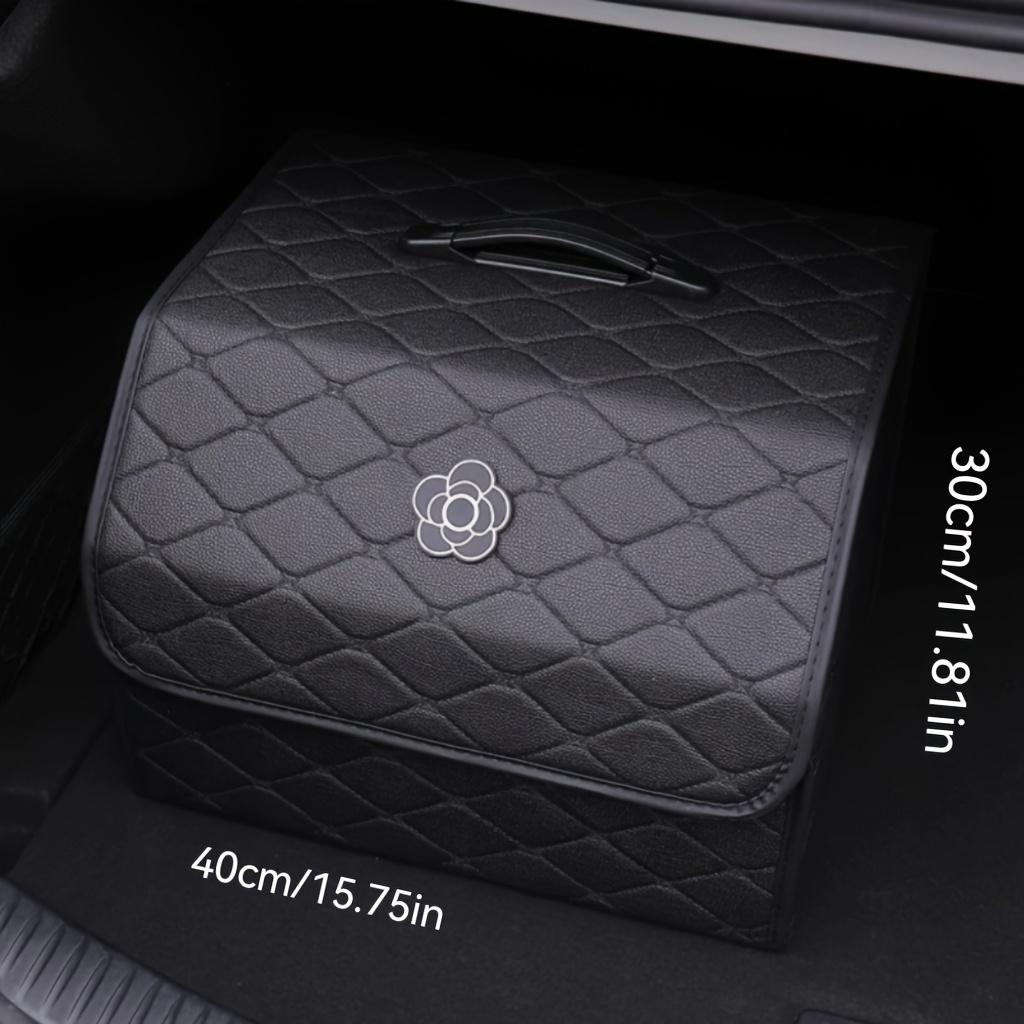 1pc Camellia Fashion Car Trunk Organizer, White Diamond Pattern with Handle and Camellia Logo чёрный
1pc Camellia Fashion Car Trunk Organizer, White Diamond Pattern with Handle and Camellia Logo чёрный