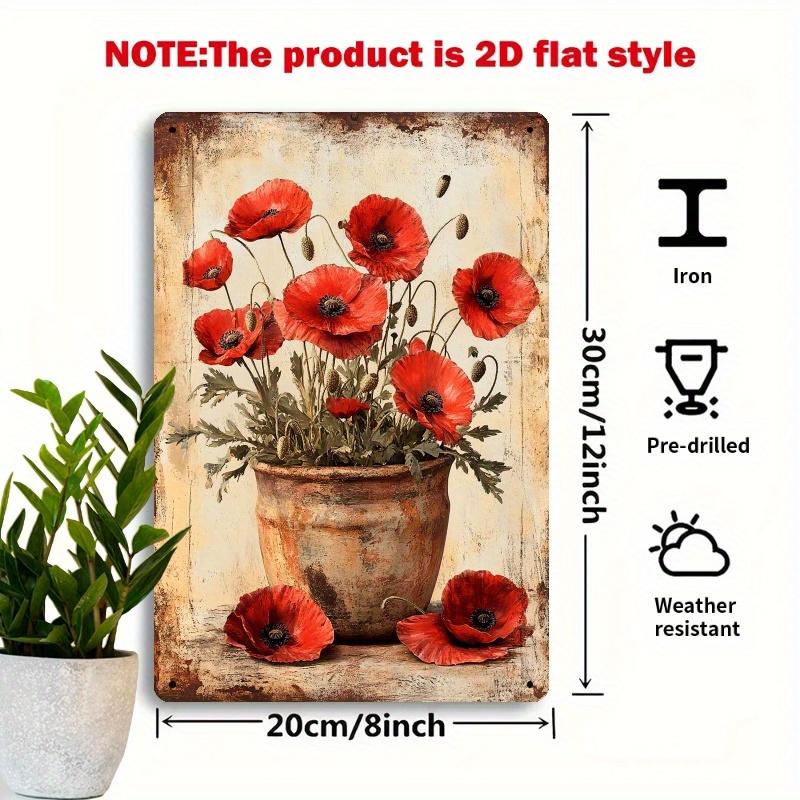 Vintage Style Metal Wall Art xcm (x) Distressed White Background with Red Orange Iron Craft 20x30cm(7.8x11.8inch)
Vintage Style Metal Wall Art xcm (x) Distressed White Background with Red Orange Iron Craft 20x30cm(7.8x11.8inch)
