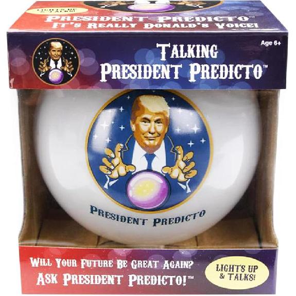 Talking President Predicto - Donald Trump Fortune Teller Ball - Lights Up & Talks - Ask YES or NO Question & Trump Speaks The Answer - Like a Next Default
Talking President Predicto - Donald Trump Fortune Teller Ball - Lights Up & Talks - Ask YES or NO Question & Trump Speaks The Answer - Like a Next Default