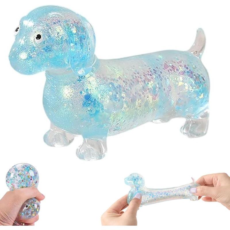 Weiners Dog Squishy, Dachshund Squishy, Sparkly Cute Mini Rainbow Sausage Dogs with Face for Adults синий
Weiners Dog Squishy, Dachshund Squishy, Sparkly Cute Mini Rainbow Sausage Dogs with Face for Adults синий