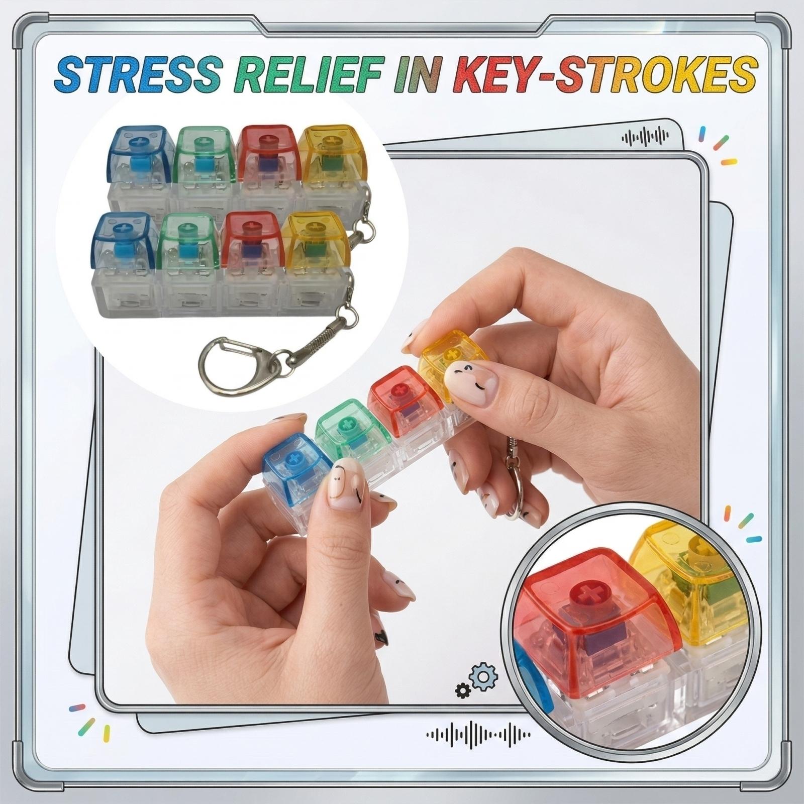 Mechanical Switch Tester Keychain Four Key Linear Layout Stress Relief Key Switch Sampler with Transparent Keycaps for Keyboard Enthusiasts One Size
Mechanical Switch Tester Keychain Four Key Linear Layout Stress Relief Key Switch Sampler with Transparent Keycaps for Keyboard Enthusiasts One Size