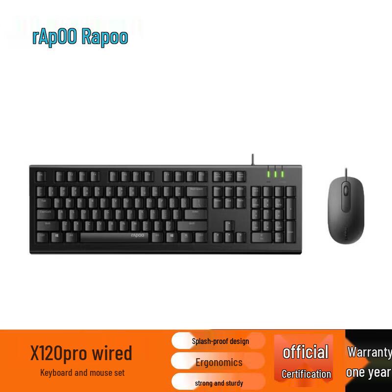 Rapoo X120PRO Wired Keyboard and Mouse Set
Rapoo X120PRO Wired Keyboard and Mouse Set