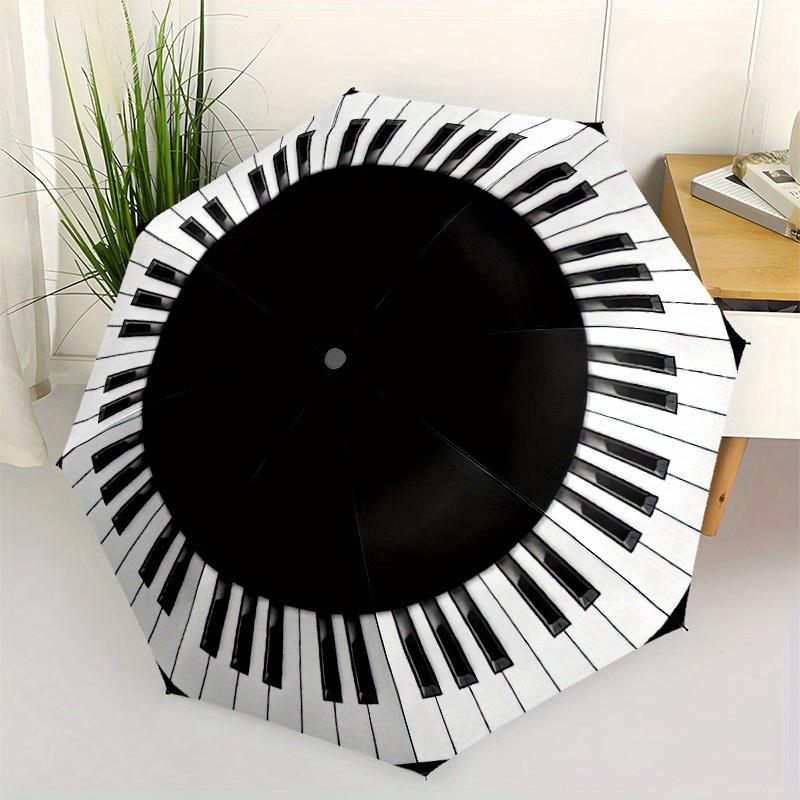 1pc Piano Keys Automatic Folding Umbrella - Compact Lightweight 8-Rib Durable Design, Black & White Piano Key Pattern, Portabl (as the picture,Iron&8K)
1pc Piano Keys Automatic Folding Umbrella - Compact Lightweight 8-Rib Durable Design, Black & White Piano Key Pattern, Portabl (as the picture,Iron&8K)
