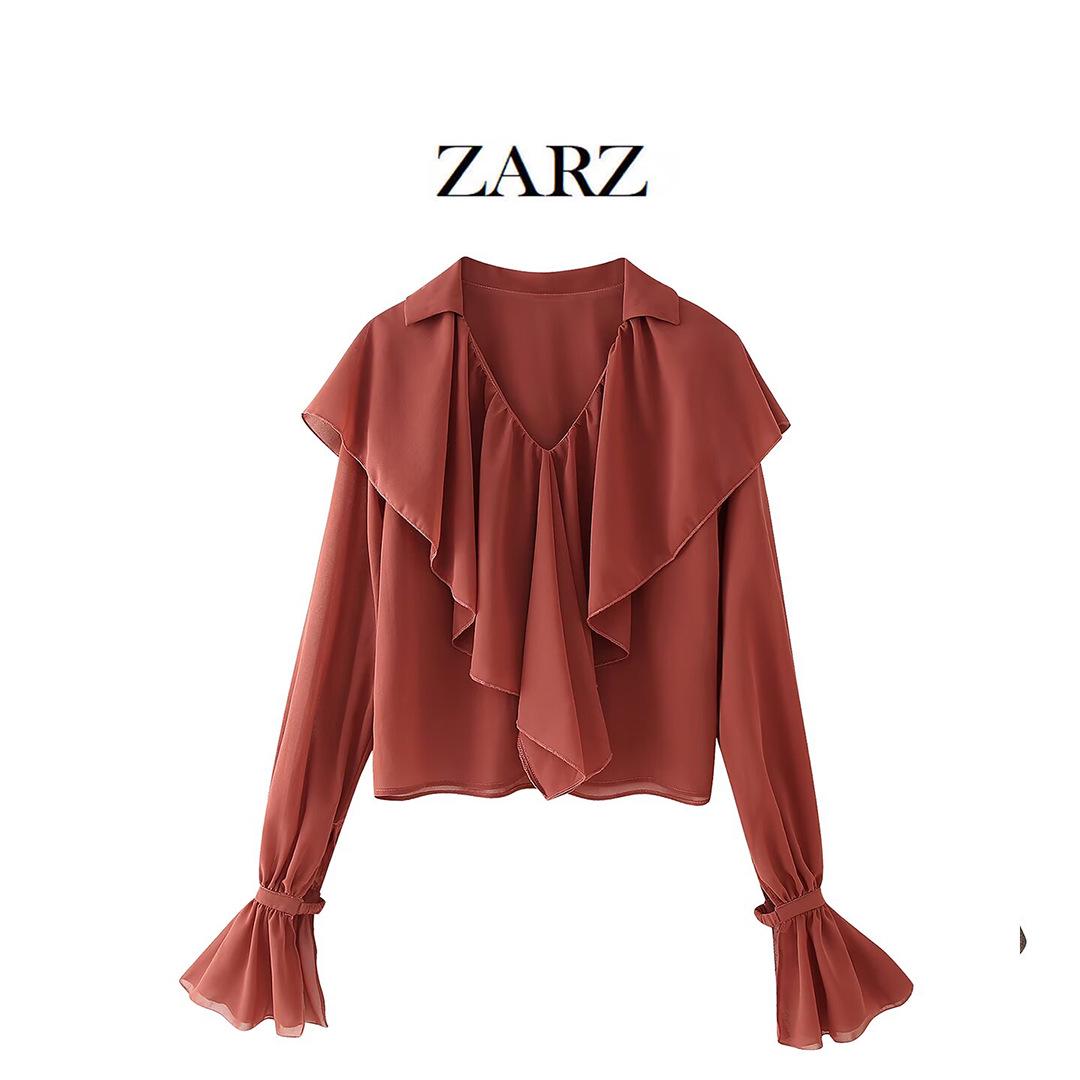 ZARZ Women s Classic Fashion Ruffle Chiffon Top - European & American Style XS червоний
ZARZ Women s Classic Fashion Ruffle Chiffon Top - European & American Style XS червоний