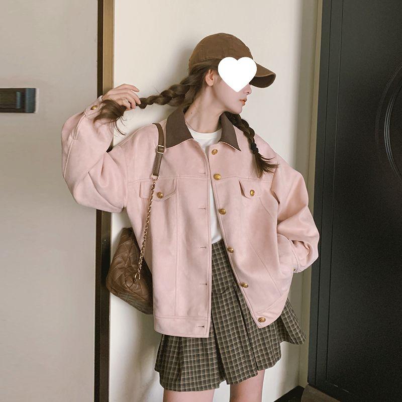 Women s Pink Suede Casual Jacket - Spring/Autumn 2025, Petite College Style Large рожевий
Women s Pink Suede Casual Jacket - Spring/Autumn 2025, Petite College Style Large рожевий