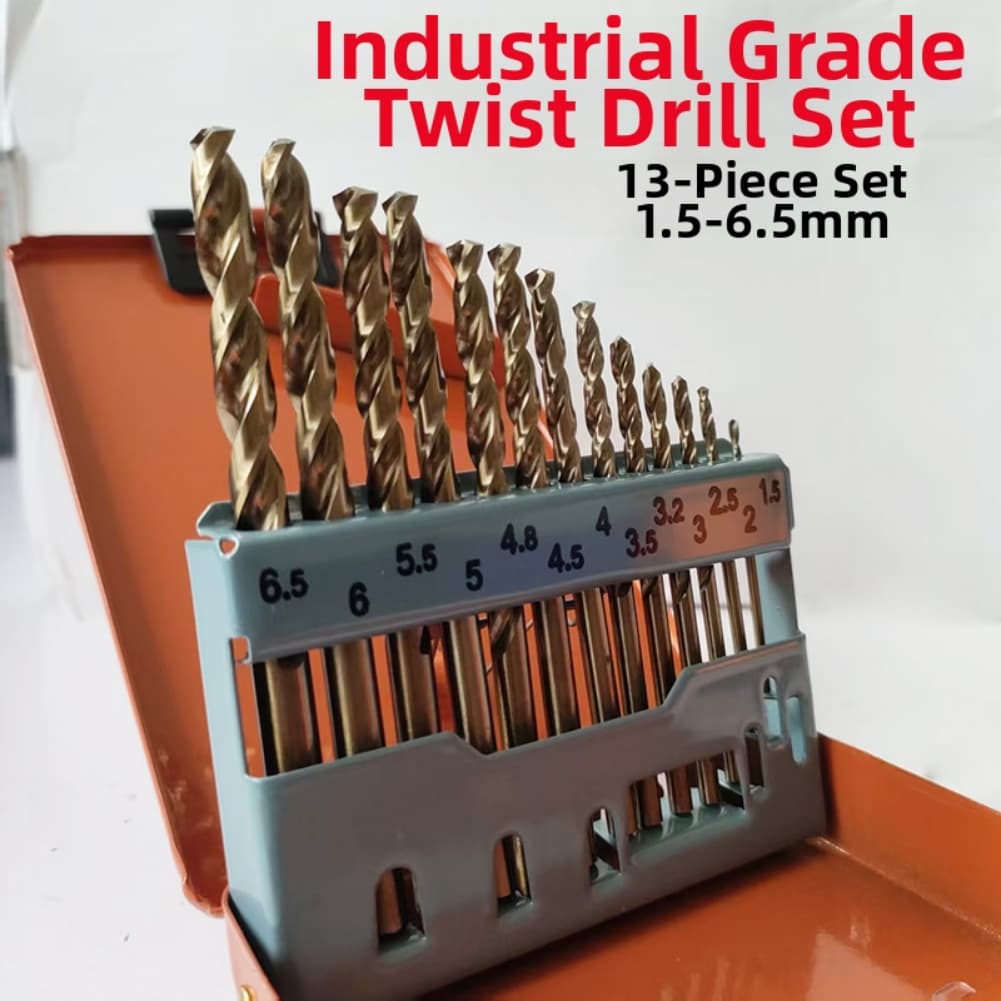 19 Piece Cobalt Twist Drill Bit Set for Metal Drilling with High Speed Steel for Stainless Steel and Cast Iron Cutting
19 Piece Cobalt Twist Drill Bit Set for Metal Drilling with High Speed Steel for Stainless Steel and Cast Iron Cutting