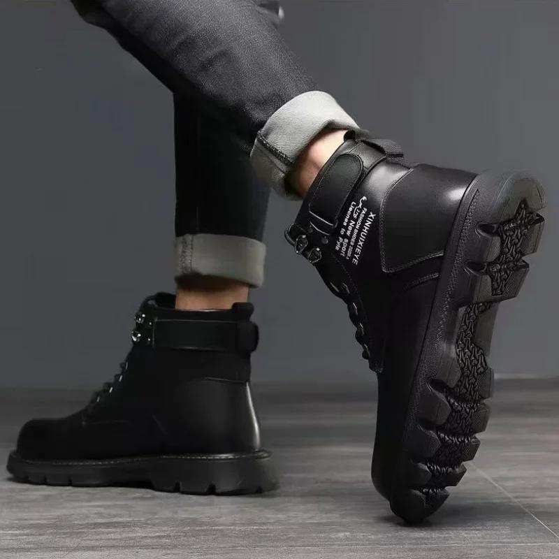 Fashion Leather Men s Boots Black Waterproof Male Shoes Spring Autumn Non Slip In Promotion Footwear Comfortable Offers New Retro Sale 39
Fashion Leather Men s Boots Black Waterproof Male Shoes Spring Autumn Non Slip In Promotion Footwear Comfortable Offers New Retro Sale 39