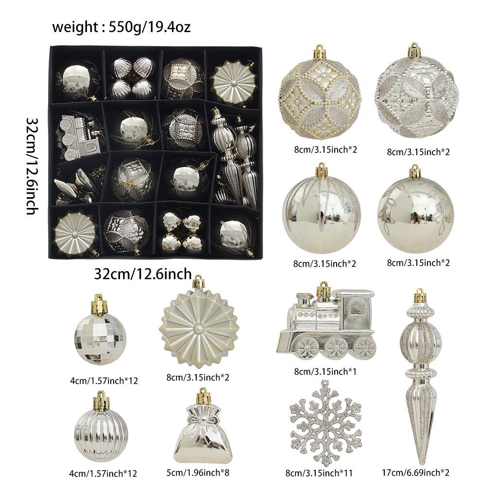 Christmas Ornament Set: Plated Plastic Balls for Tree Decor & Holiday Parties
Christmas Ornament Set: Plated Plastic Balls for Tree Decor & Holiday Parties