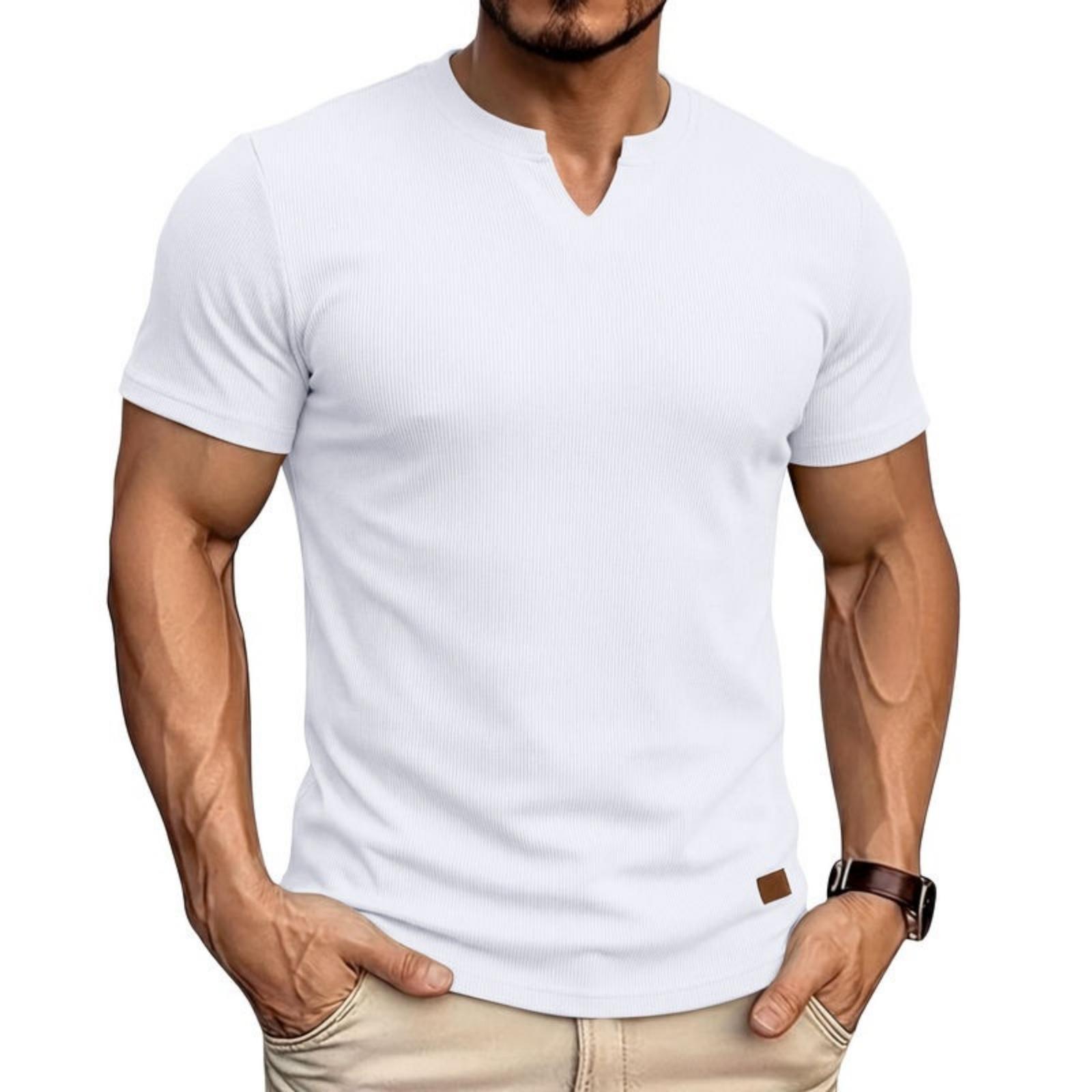 Men s Casual -color V-neck Short-sleeved T-shirt - Men s Outdoor Fitness Running Sports Jacket XL білий
Men s Casual -color V-neck Short-sleeved T-shirt - Men s Outdoor Fitness Running Sports Jacket XL білий