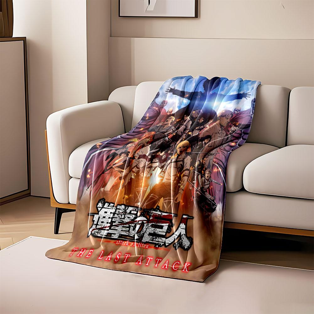 Characters facing Titans with dramatic poses in a fiery, bright setting. for all seasons blanket lunch break throw gift 80cm x 120cm
Characters facing Titans with dramatic poses in a fiery, bright setting. for all seasons blanket lunch break throw gift 80cm x 120cm