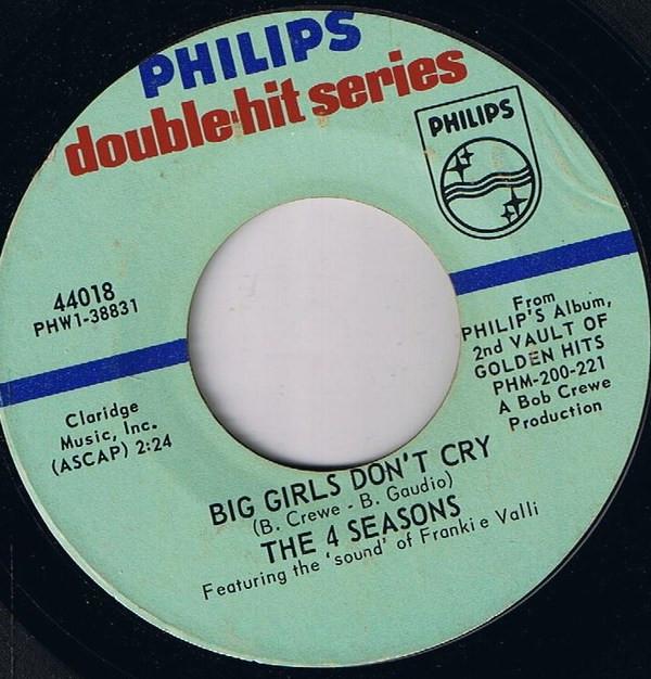 7-дюймовая пластинка FOUR SEASONS Big Girls Dont Cry Opus 17 Don 44018 Philips US Rock Б/у
7-дюймовая пластинка FOUR SEASONS Big Girls Dont Cry Opus 17 Don 44018 Philips US Rock Б/у