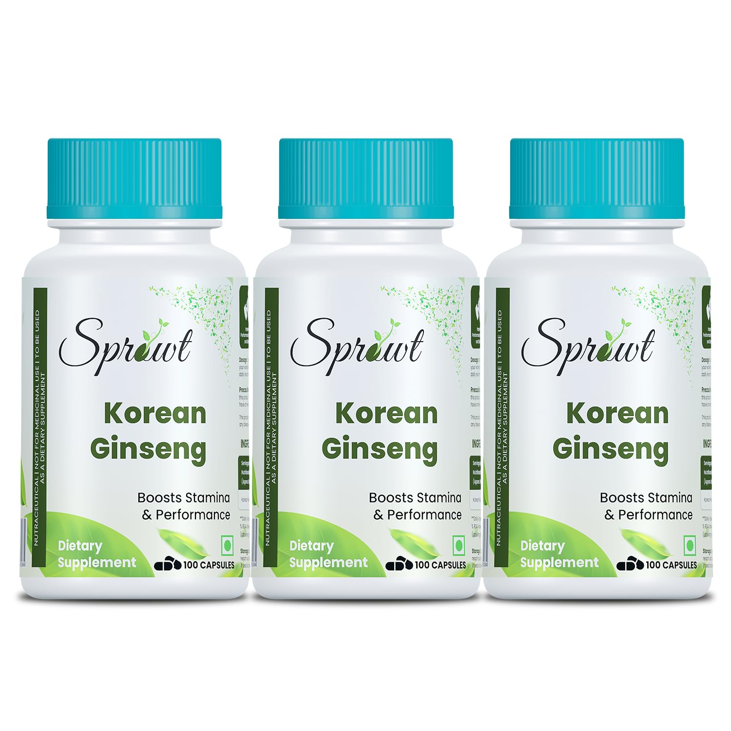Sprowt Korean Red Ginseng 1000mg For Men | 100 Capsules 150gm 0.3lbs Each Pack Of 3
Sprowt Korean Red Ginseng 1000mg For Men | 100 Capsules 150gm 0.3lbs Each Pack Of 3