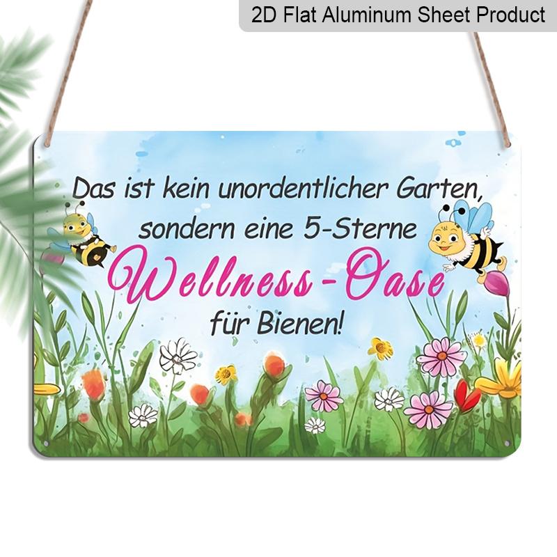 2D Flat, 1pc 5-Star Wellness Oasis for Bees Aluminium Sign 8x12 Inch - Cute Bee & Watercolor Floral Design, Whimsical German Garden Quote Decor 20*30cm
2D Flat, 1pc 5-Star Wellness Oasis for Bees Aluminium Sign 8x12 Inch - Cute Bee & Watercolor Floral Design, Whimsical German Garden Quote Decor 20*30cm
