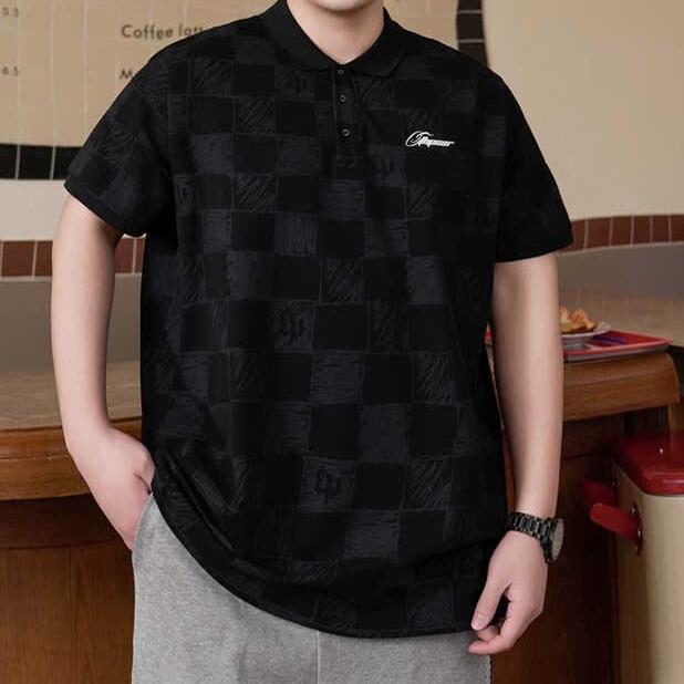 Checkered New Wave Men s Stretch Fit Moisture Transferring Fashionable Polo Shirt - Oversized Loose Casual Short Sleeve Athletic Top 2XL чорний
Checkered New Wave Men s Stretch Fit Moisture Transferring Fashionable Polo Shirt - Oversized Loose Casual Short Sleeve Athletic Top 2XL чорний