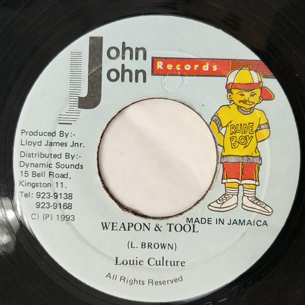 7inch Record LOUIE CULTURE - Weapon & Tool NONE John John Recor 1993 Jamaica Reggae, Ska & Dub Used
7inch Record LOUIE CULTURE - Weapon & Tool NONE John John Recor 1993 Jamaica Reggae, Ska & Dub Used