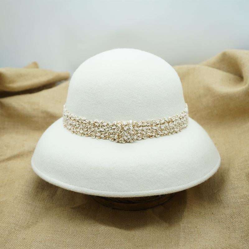 French Fragrant Celebrity Hepburn White Wool Bell Hat Women S Autumn And Winter Bow Retro Fisherman Top Hat Felt M(56-58cm)
French Fragrant Celebrity Hepburn White Wool Bell Hat Women S Autumn And Winter Bow Retro Fisherman Top Hat Felt M(56-58cm)
