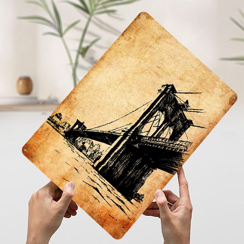 Brooklyn Bridge Sketch Printed Poster Customized Wall Art Retro Vintage Metal Tin Signs for Modern Home Decoration Luxury Decor 20x30cm(7.8x11.8inch)
Brooklyn Bridge Sketch Printed Poster Customized Wall Art Retro Vintage Metal Tin Signs for Modern Home Decoration Luxury Decor 20x30cm(7.8x11.8inch)