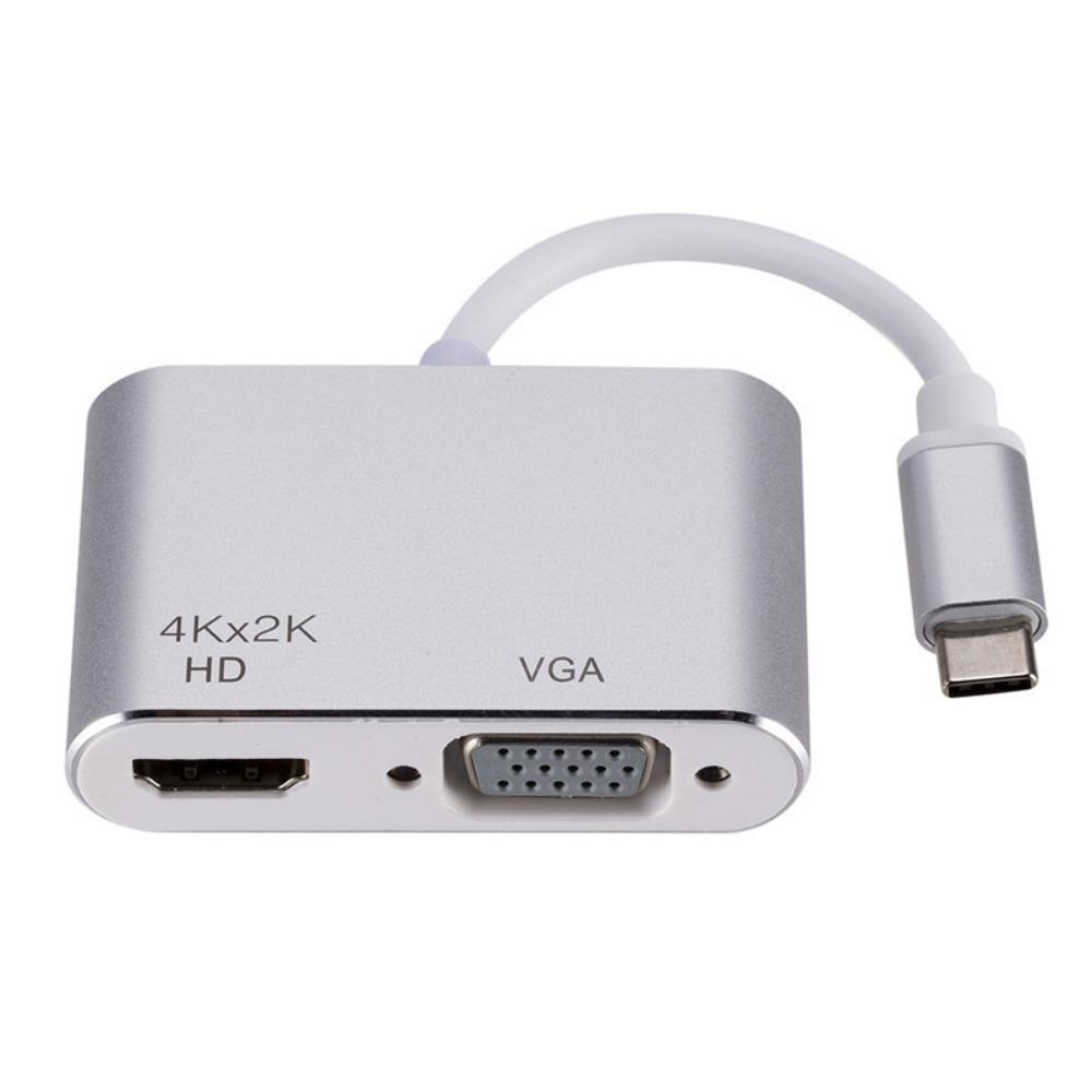 Удлинитель USB C к HDMI + VGA 2-в-1 Кабель для того же экрана 2-в-1 Тип C к VGA для мобильных телефонов / ноутбуков
Удлинитель USB C к HDMI + VGA 2-в-1 Кабель для того же экрана 2-в-1 Тип C к VGA для мобильных телефонов / ноутбуков