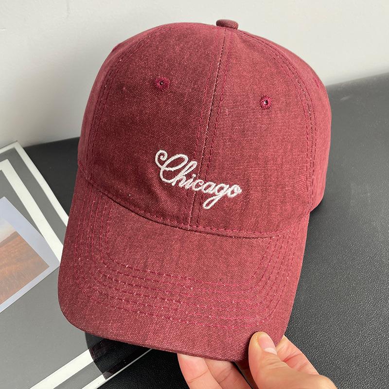 Letter Embroidered Duckbill Cap for Women, Vintage Casual Versatile Large Head Circumference Face-Slimming Baseball Cap, Student Versatile Sun Hat SS038Wine Red GO Baseball
Letter Embroidered Duckbill Cap for Women, Vintage Casual Versatile Large Head Circumference Face-Slimming Baseball Cap, Student Versatile Sun Hat SS038Wine Red GO Baseball