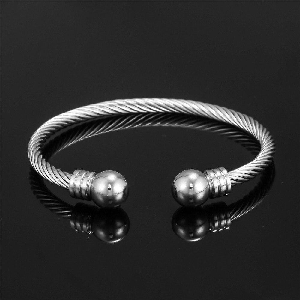 Titanium Steel Charm Ball Open Cuff Bangle For Women No Fade Color Wire Rope Bracelet Fashion Female Wrist Ornament Zircon Gift
Titanium Steel Charm Ball Open Cuff Bangle For Women No Fade Color Wire Rope Bracelet Fashion Female Wrist Ornament Zircon Gift