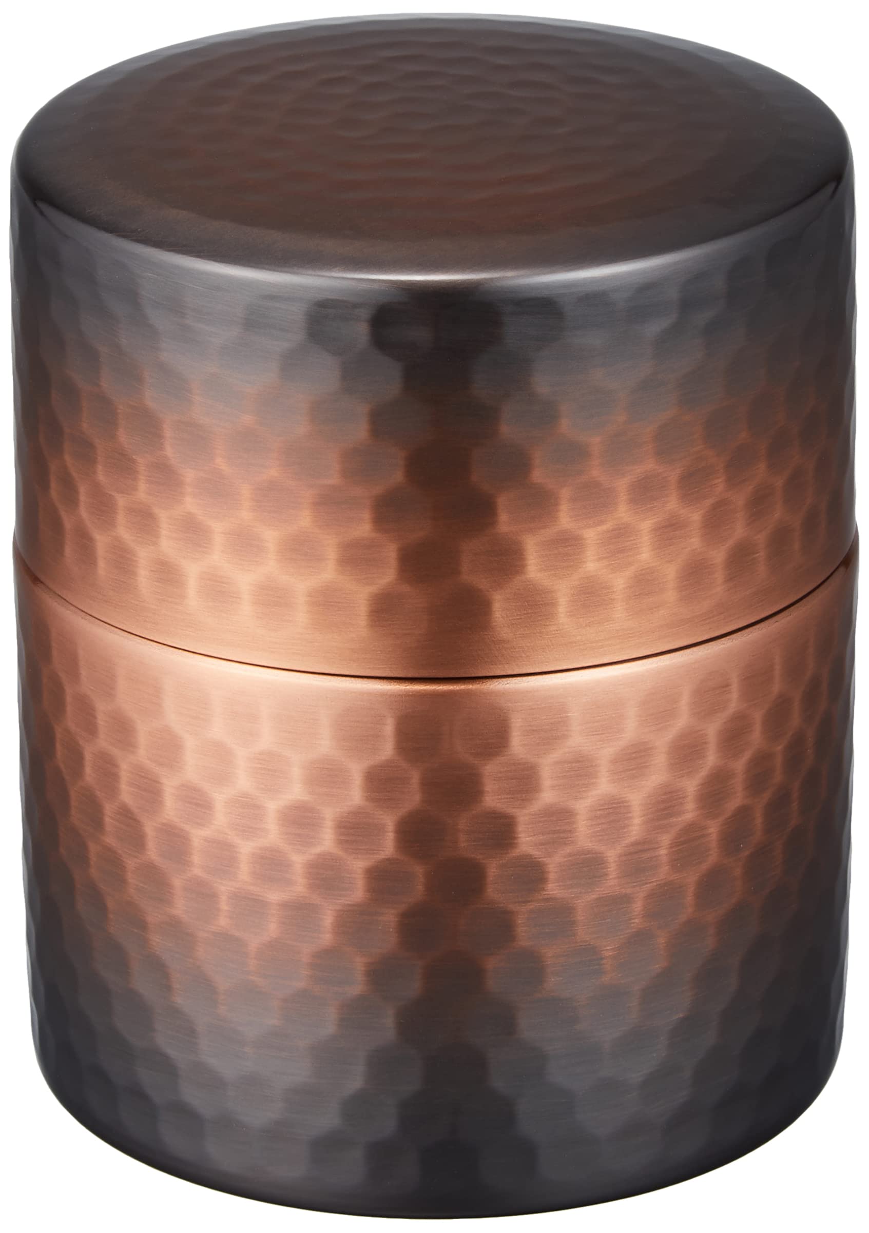 Shinko Metal Small Tea Caddy with Shakudo Finish (Capacity: 150g) Pure Copper Shakudo Finish with Hammered Texture, BC-213
Shinko Metal Small Tea Caddy with Shakudo Finish (Capacity: 150g) Pure Copper Shakudo Finish with Hammered Texture, BC-213
