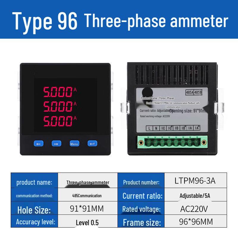 Aokewen Type 96 Digital Three-Phase Power Meter
Aokewen Type 96 Digital Three-Phase Power Meter