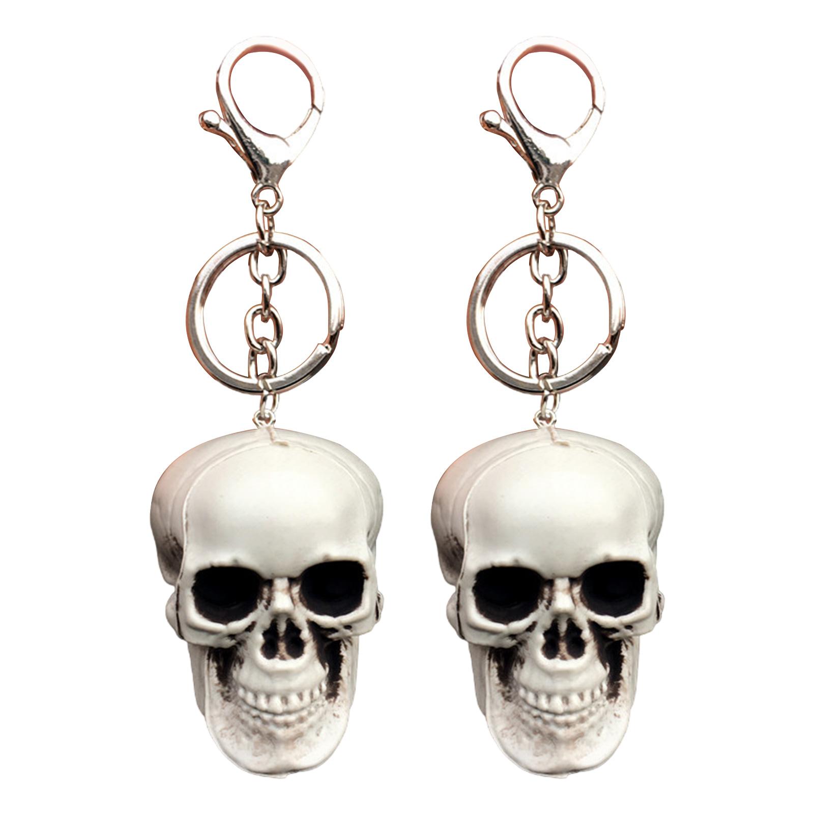 Изготовленные вручную серьги-кольца в форме черепа, стильные серьги из смолы, элегантное украшение для ушей для ценителей моды C