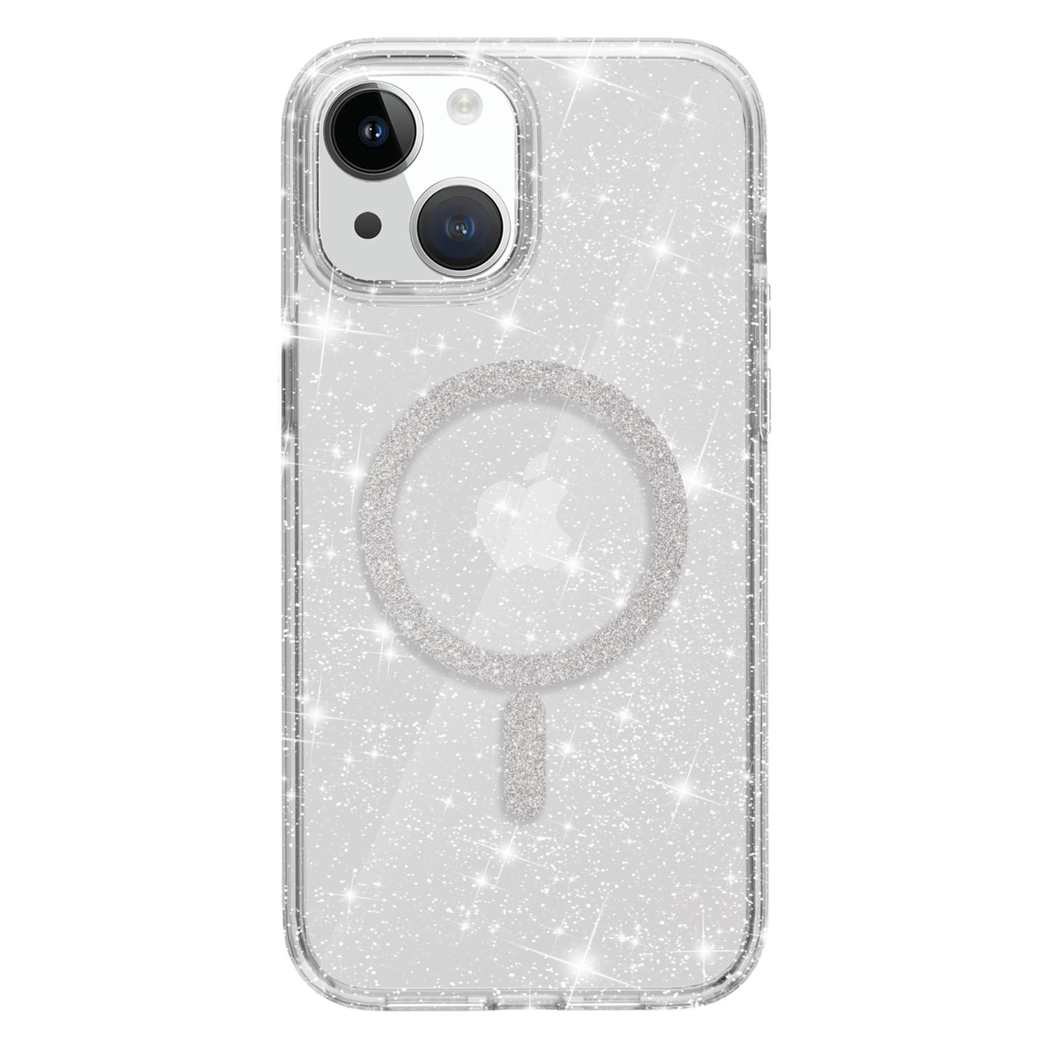 For iPhone 15 Plus/14 Plus Phone Case Compatible with MagSafe Glitter PC+TPU Hybrid Shockproof Cover White
For iPhone 15 Plus/14 Plus Phone Case Compatible with MagSafe Glitter PC+TPU Hybrid Shockproof Cover White